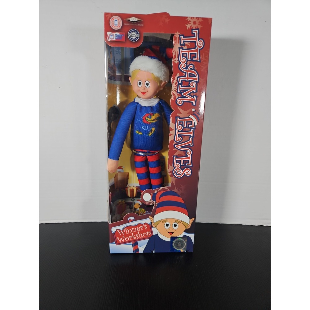 KU KANSAS JAYHAWKS Team Elves By Forever Collectibles New In Box
